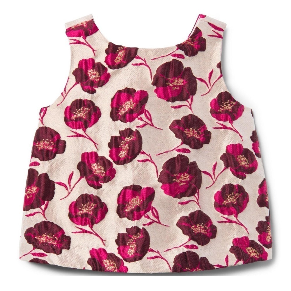 Janie and Jack metallic floral jacquard top